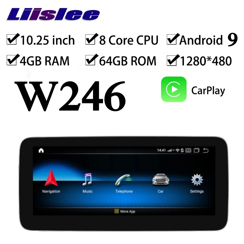 Автомобильный мультимедийный GPS аудио радио для Mercedes Benz MB B Class W246 B180 B200 B220 2011 ~ 2019
