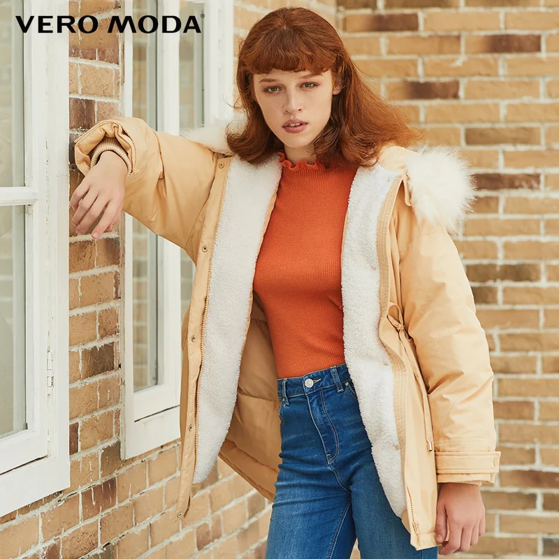 Vero Moda Женское зимнее длинное пальто с капюшоном и хлопковой подкладкой | 319409503|