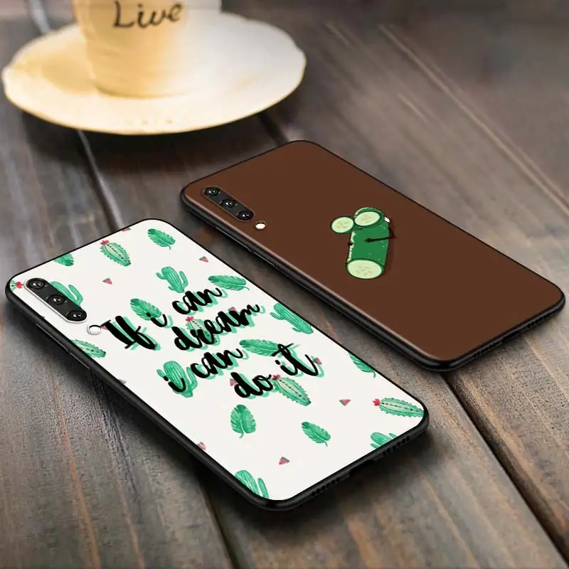 

Cute Cartoon Avocado Anti-fall Phone Case for Samsung Galaxy A90 A80 A70S A60 A50S A40 A20E A20 A10S Soft Black Cover