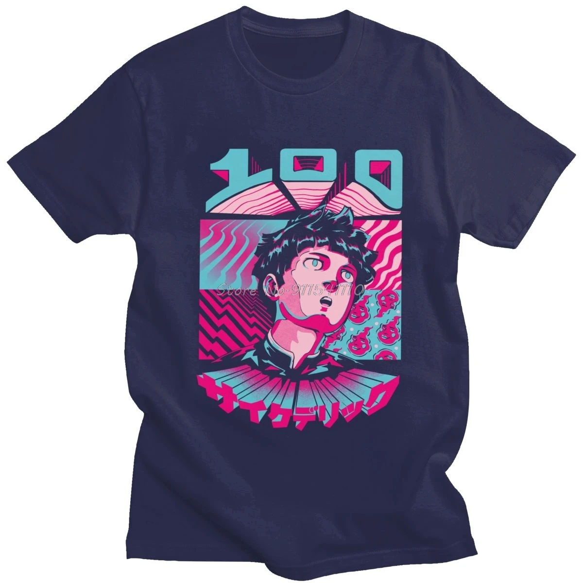 Футболка мужская с коротким рукавом из 100-ного хлопка в стиле аниме | Мужская