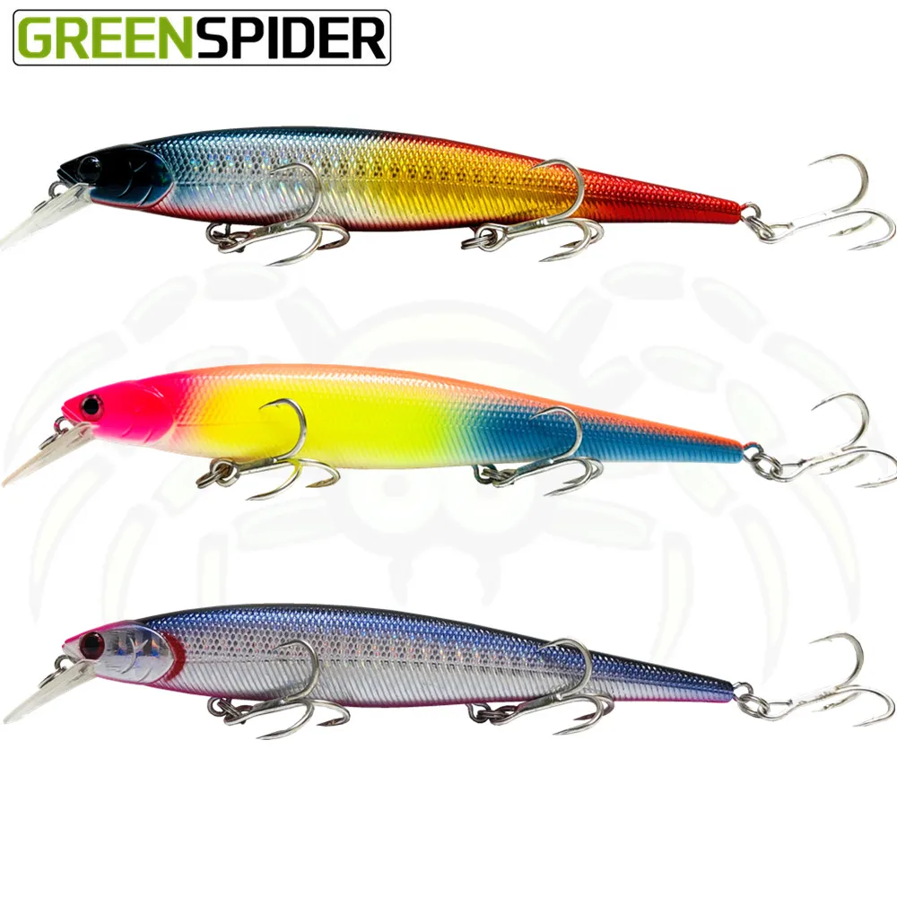 

GREENSPIDER 3PCS 16.4g Floating Tungsten Weight System Top Fishing Lures Minnow Wobbler Quality Fishing Tackle Hooks For Fishing