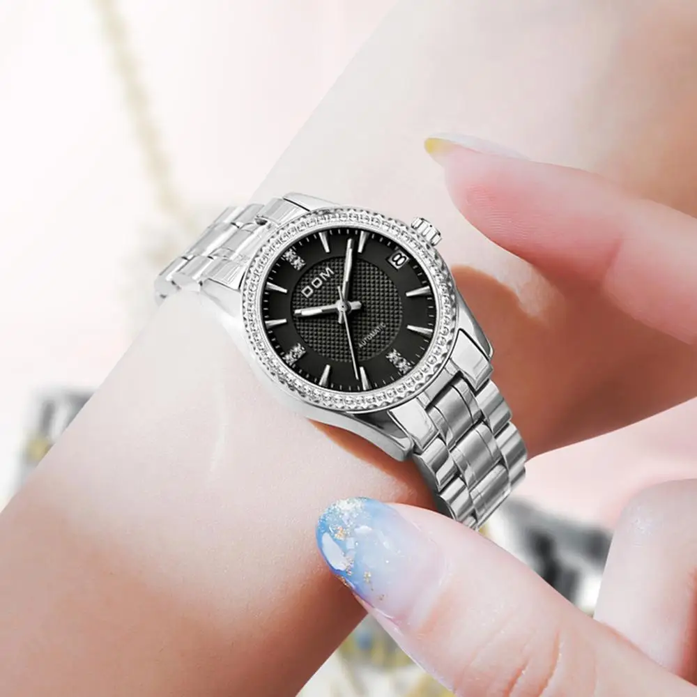 

DOM automatic mechanical watchfashion men's watch luminous couple watch business waterproof stainless steel female watch sports