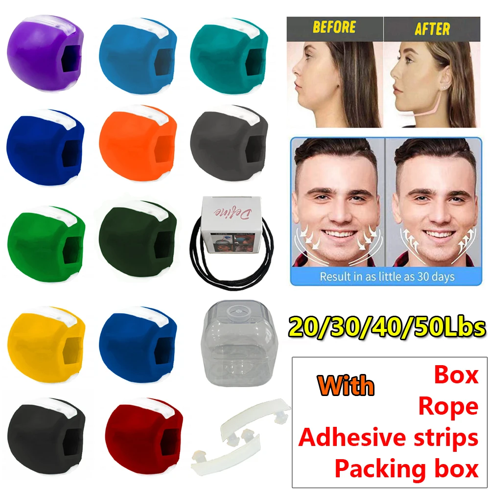 

Fitness Face Masseter Men Women Facial Pop N Go Mouth Jawline Jaw Muscle Exerciser Chew Ball Bite Breaker Training Skin Care New