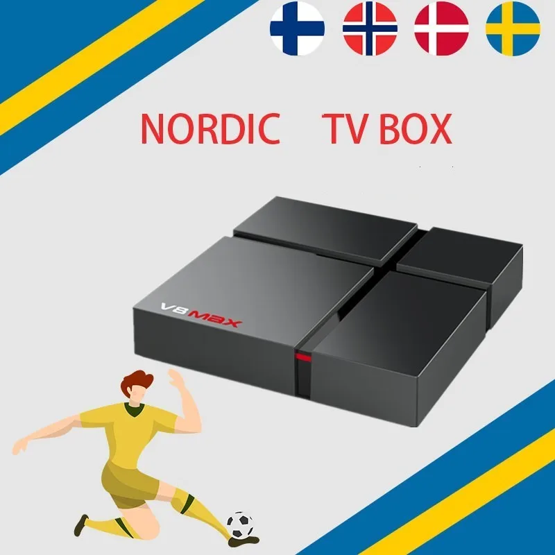 Лучшая Скандинавская ТВ приставка wechipv8max Android 8 1 Amlogic S905X2 supportSweden Norway Israel IPTV smart TV Box