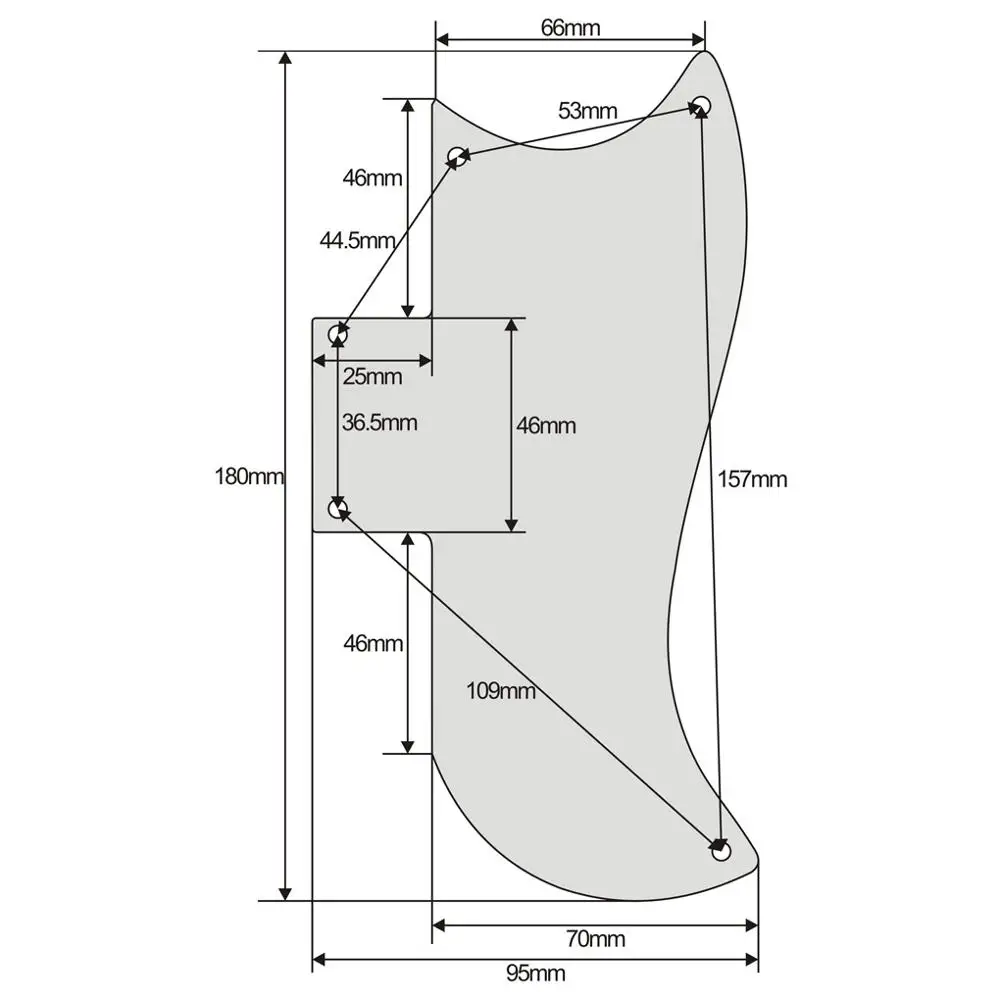 Новый SG Pick guard гитара Guard Scratch Plate 3Ply черный с винтами для ❡ RI гитарные запчасти |