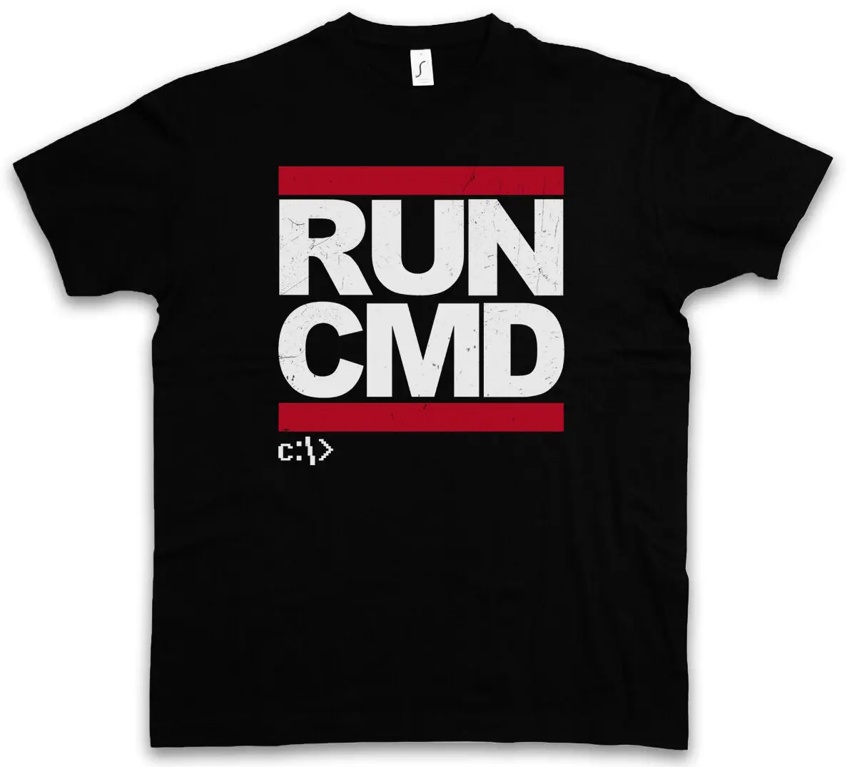 Запуск CMD футболка DMC хакер компьютерная наука г-н fsociety Nerd робот