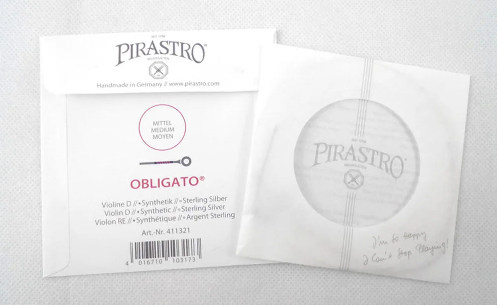 Полноразмерные строки для скрипки Pirastro набор струн размер 4/4 с серебряной