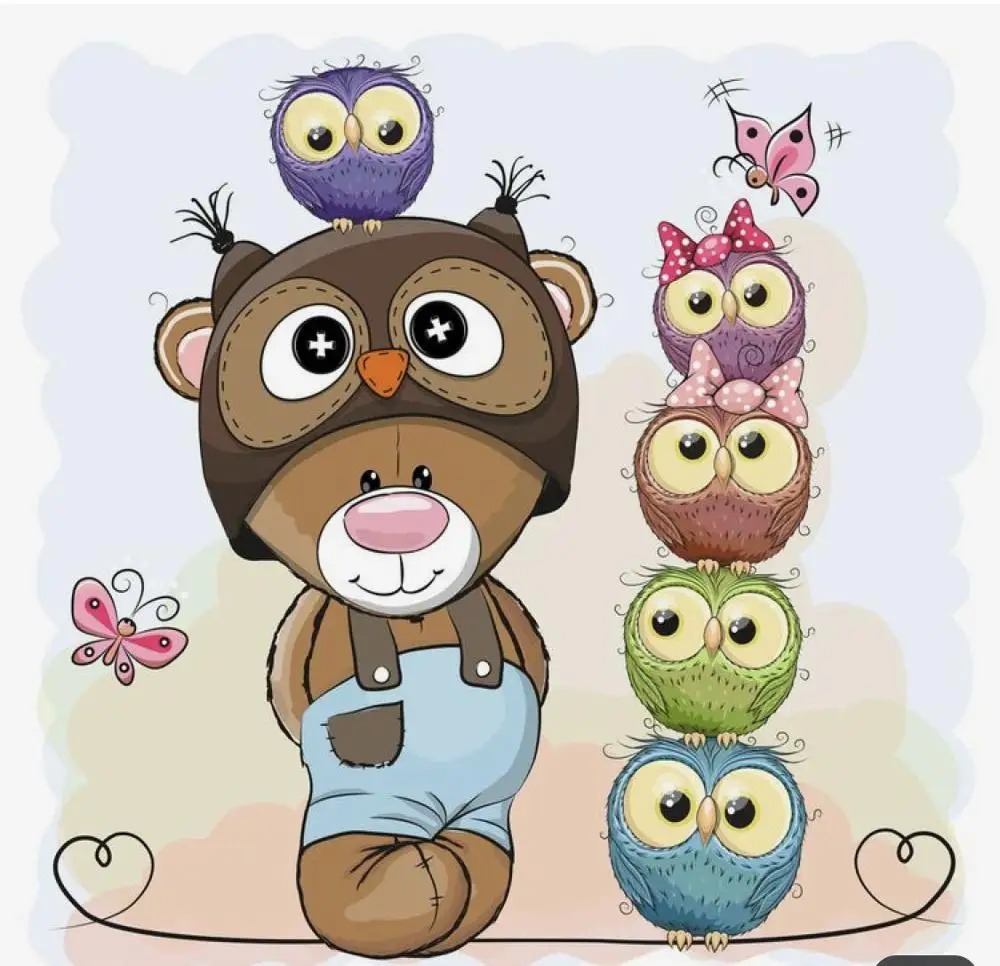 

10x10 Cute bear Transparent Clear Silicone Stamp Seal for DIY scrapbooking photo album Decorative clear stamp