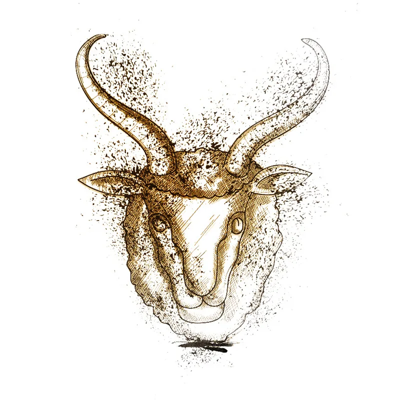 

Modern 3D Ram Head Wall Sticker Animal Decals for Living Room Decorative Art Home Decoration Accessories