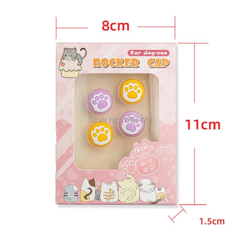 4 шт. силиконовые аналоговые ручки для большого пальца Joy Con колпачки с