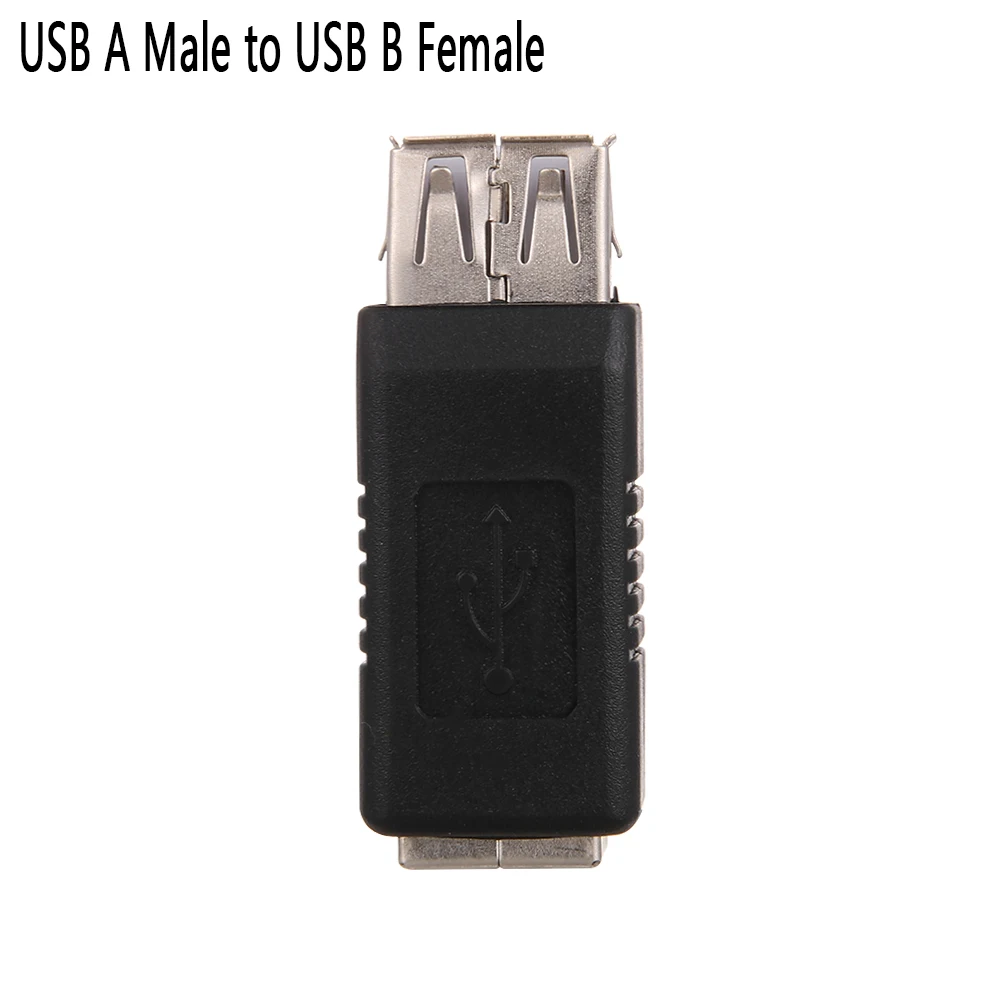 A Male to B Female Новое поступление USB 2,0 Тип A мама-Тип B папа принтер сканер адаптер конвертер Разъем никелированный адаптер Электроника - Цвет: A Male to B Female
