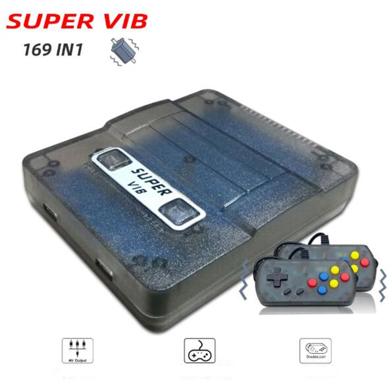 Игровая консоль Vib TV с вибрирующей ручкой 169 в 1 для SNES кабельный контроллер