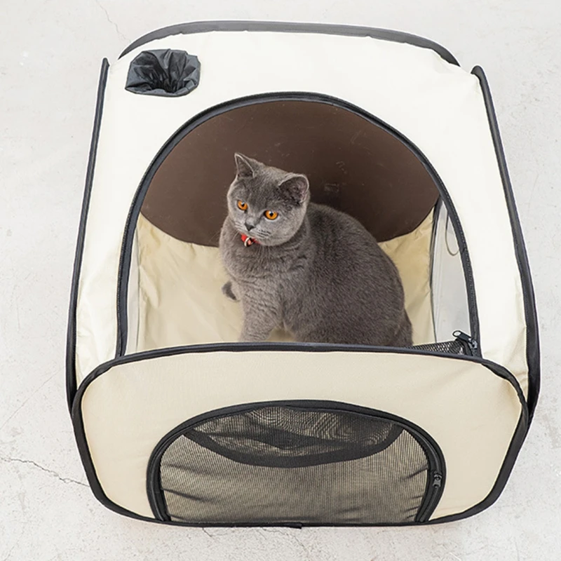 Портативный складной манеж для домашних питомцев клетка из ткани Оксфорд на