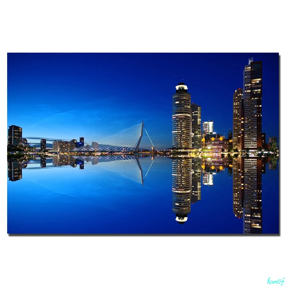 Алмазная вышивка картина Роттердам голландский городской пейзаж полный