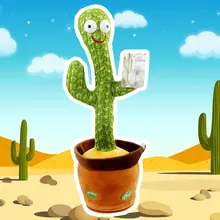 Cactus Plush Toy Electronic Shake Dancing with the songالصبار الراقص cute Dancing Cactus Early Education Toy For children