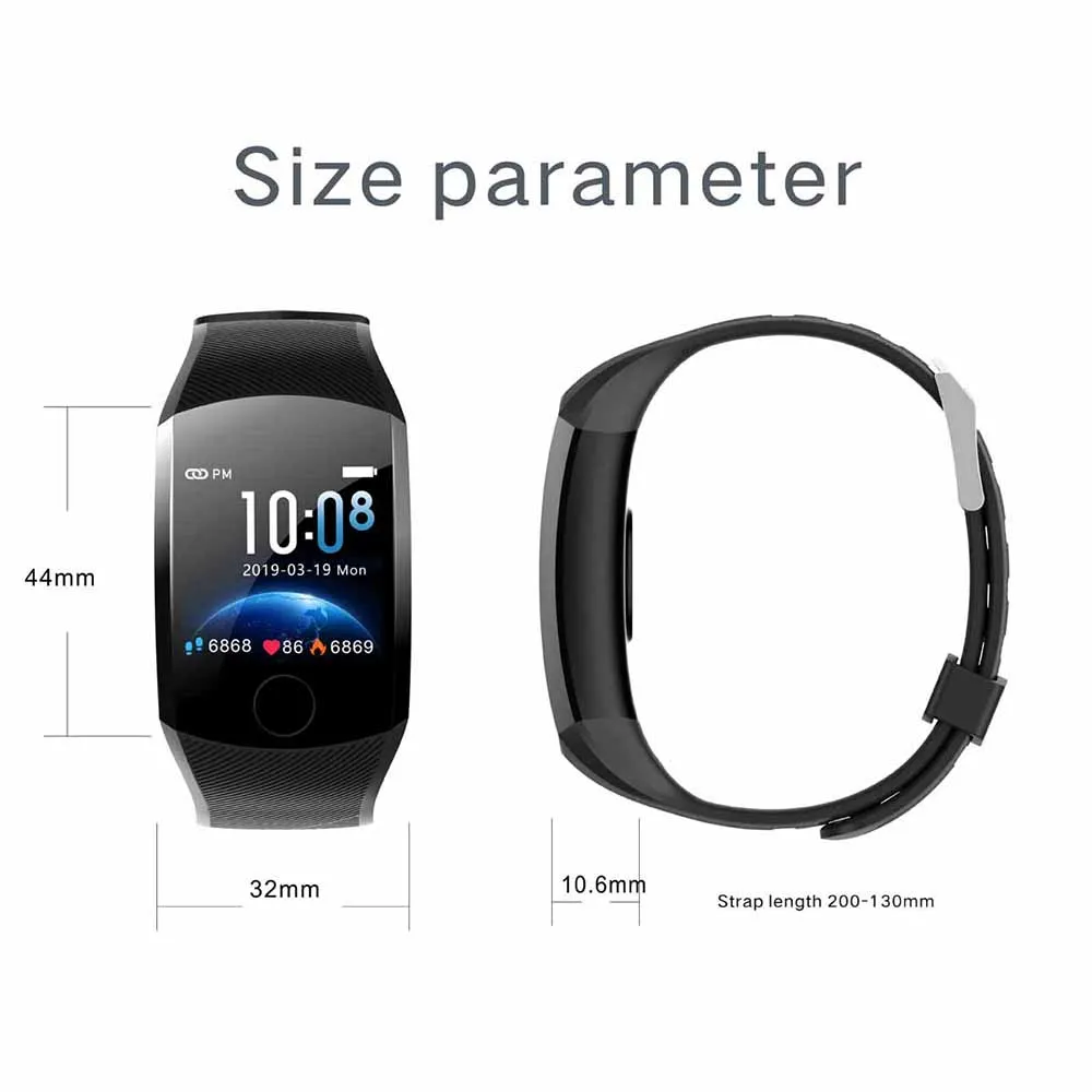 Смарт-браслет Q11 1 3 дюйма Bluetooth 4 2 водостойкий | Электроника