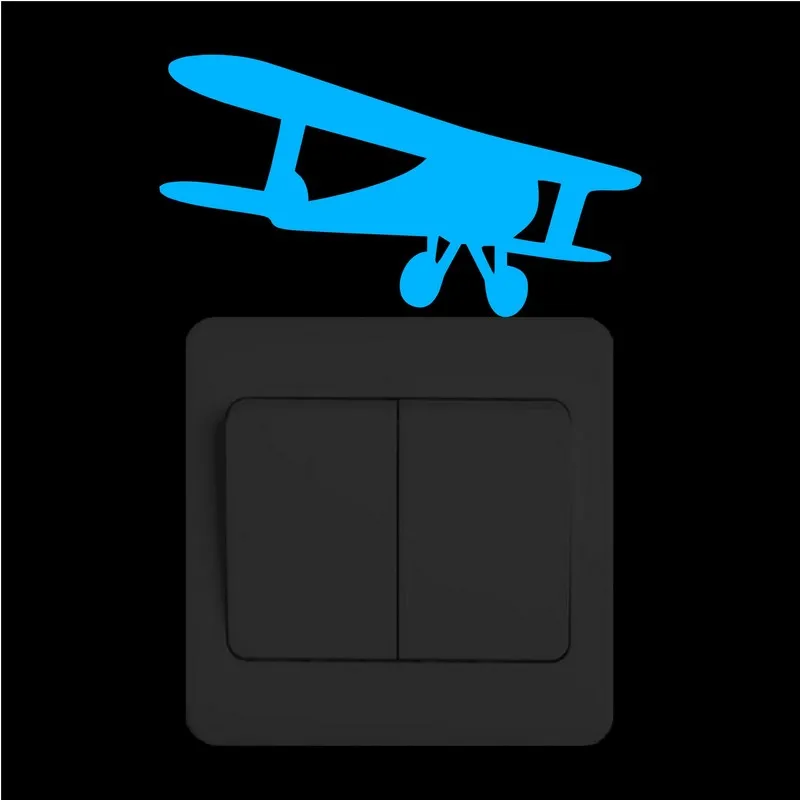 Классическая наклейка с переключателем самолета на стену рисунком планета декор