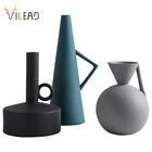 Декоративные керамические вазы VILEAD, современный скандинавский минимализм, геометрический цветочный горшок, домашний интерьер, украшение для гостиной