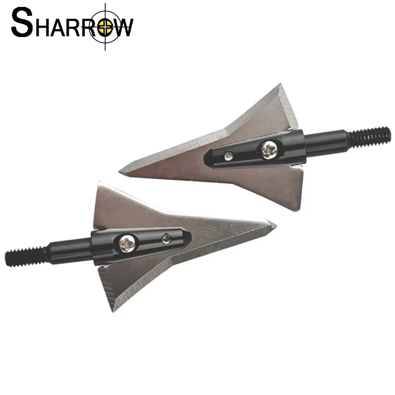 

12pcs 126 Grains Archery Hunting Arrowhead Broadheads Aluminum Alloy Arrow Points for Recurve Compound Bow Shooting Accessories