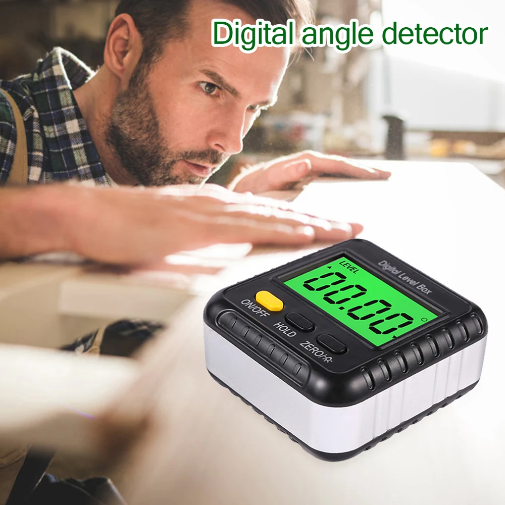 

Digital Angle Finder Magnetic Mini Level and Bevel Gauge Woodworking with LCD and Backlight 180 Degree Rotation