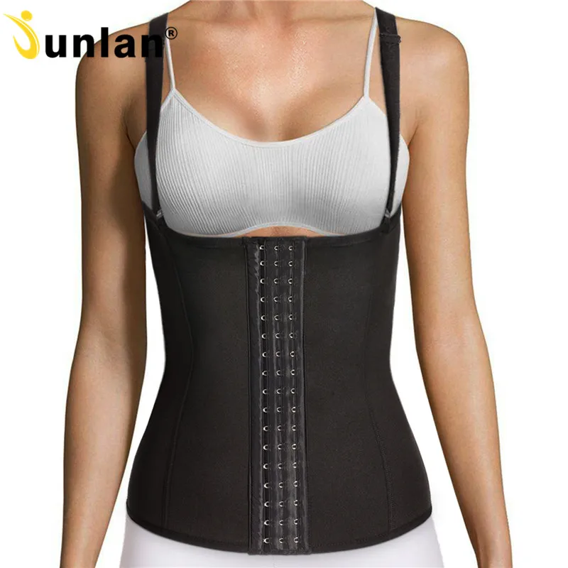 

Junlan Women Waist Trainer Body Shaper Neoprene Reducing Shaping Vest Hooks Modeling Straps Tummy Shapewear Fat Burning