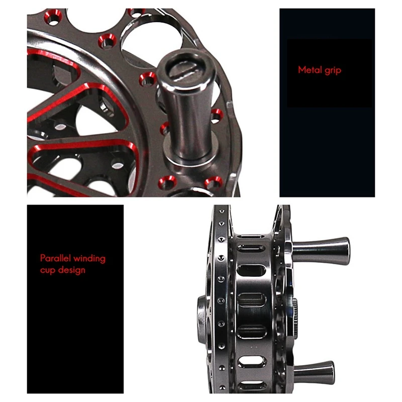 

DEUKIO High Quality F90 Fly Reel Large Arbor Aluminum Fly Fishing Reel 2BB Max Drag 8Kg Hand-Changed Fishing Reel