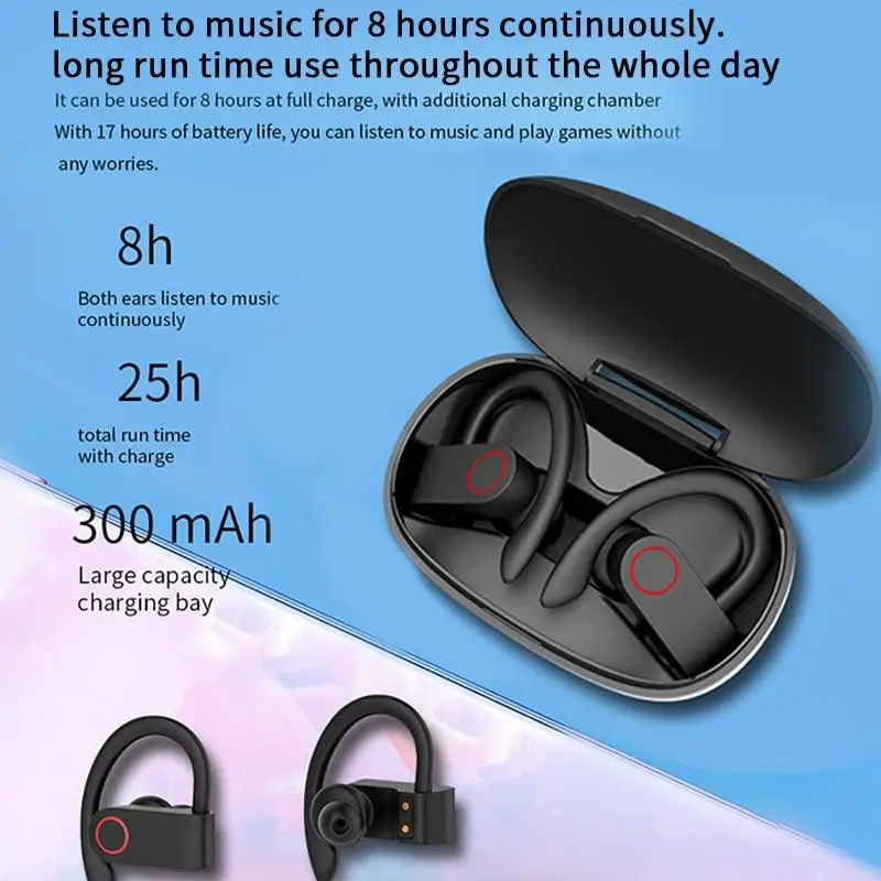 

New arrvial Wireless Bluetooth Earphone TWS with Charging Box Bluetooth Headphone V5.0 True Stereo Sweatproof Earbuds with Mic