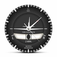 turn coordinator aircraft flight instrument modern design wall clock pilot airplane silent non ticking clock aviation timepieces