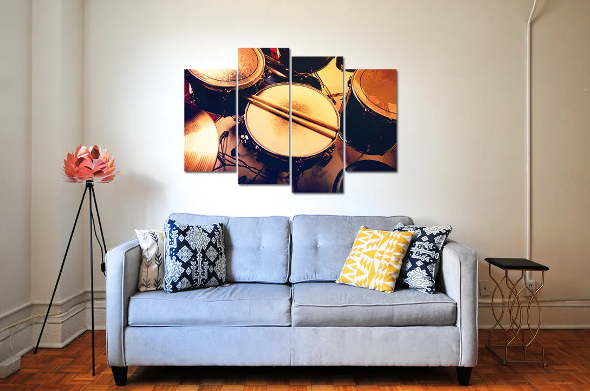 Визуальный художественный декор музыка настенный барабан набор картин