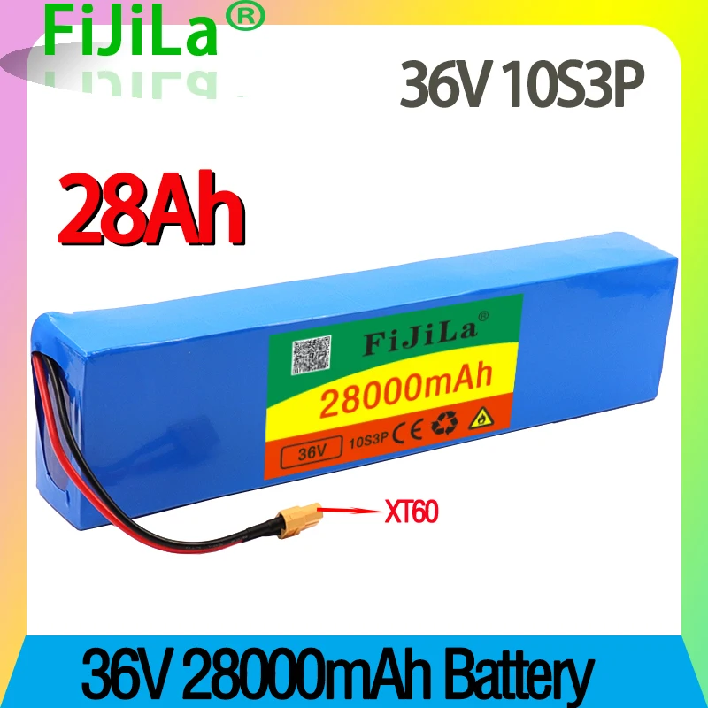 

100% новый 36V 10S3P 28Ah 500W литиевый аккумулятор высокой мощности 42V 18650 28000mAh Электрический велосипед Скутер BMS