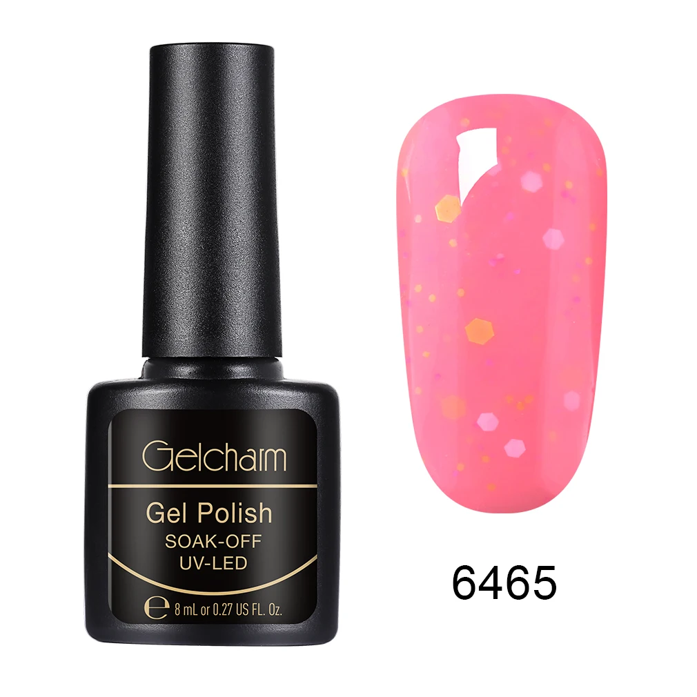 Gelcharm 8 мл сыр конфеты УФ-гель для ногтей используется с молочного цвета гель лак Полупостоянный все для маникюра дизайн ногтей гель - Цвет: 6465