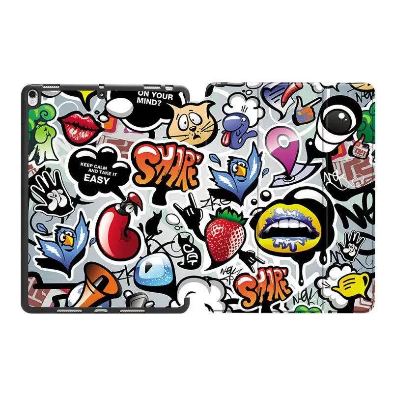 IPBC18 MTT Brain чехол с граффити для iPad Pro 10,5 дюймов Мягкий ТПУ задняя крышка из искусственной кожи складной смарт-чехол для iPad Air 10,5 '' чехол для планшета - Цвет: IPBC18