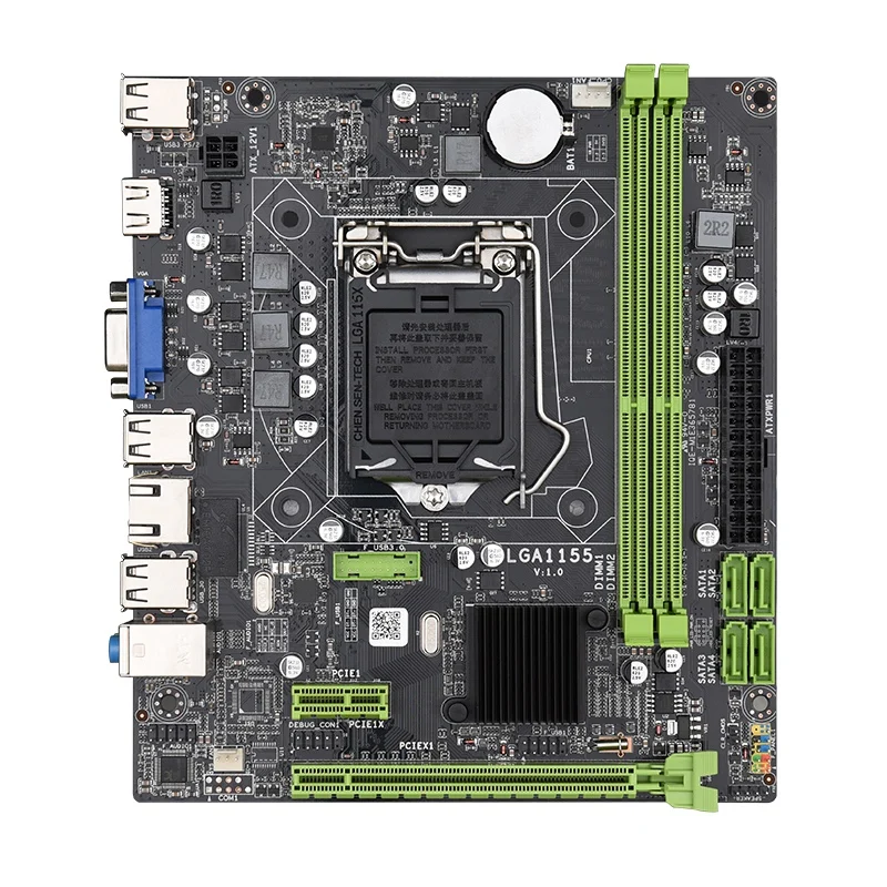 H61 LGA1155 практичная Настольная компьютерная материнская плата с SATA 2 0 USB2.0 DDR3 1600 МГц