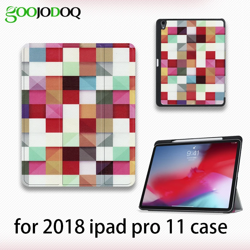 GOOJODOQ Funda для iPad Pro 11 чехол с держателем-карандашом Поддержка беспроводной зарядки для Apple Pencil 2 для iPad Pro 11 чехол