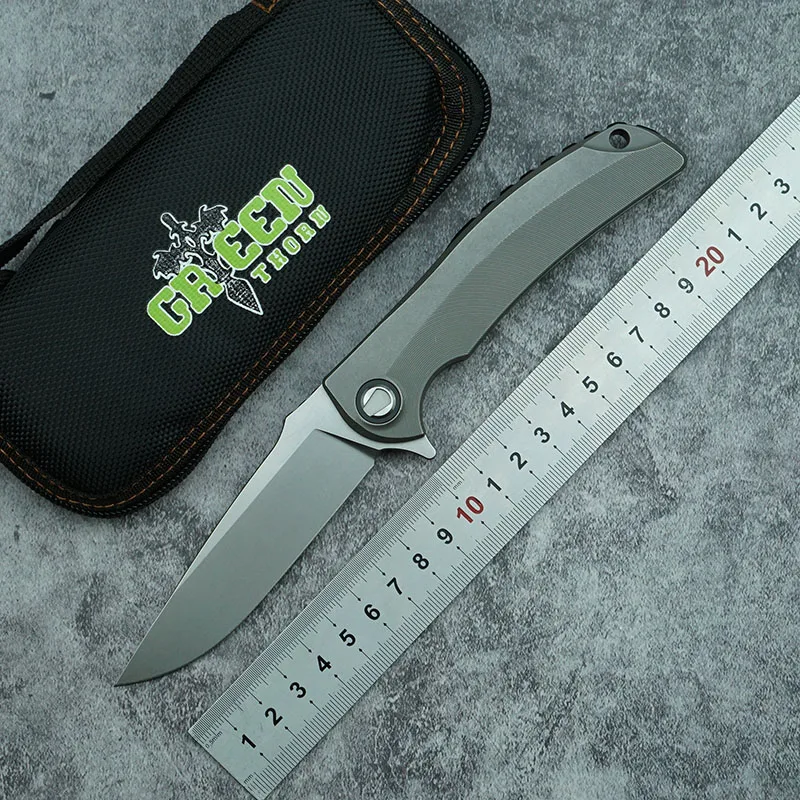Складной нож Green Thorn Overkill D2 ручка из титанового сплава для кухни походов выживания