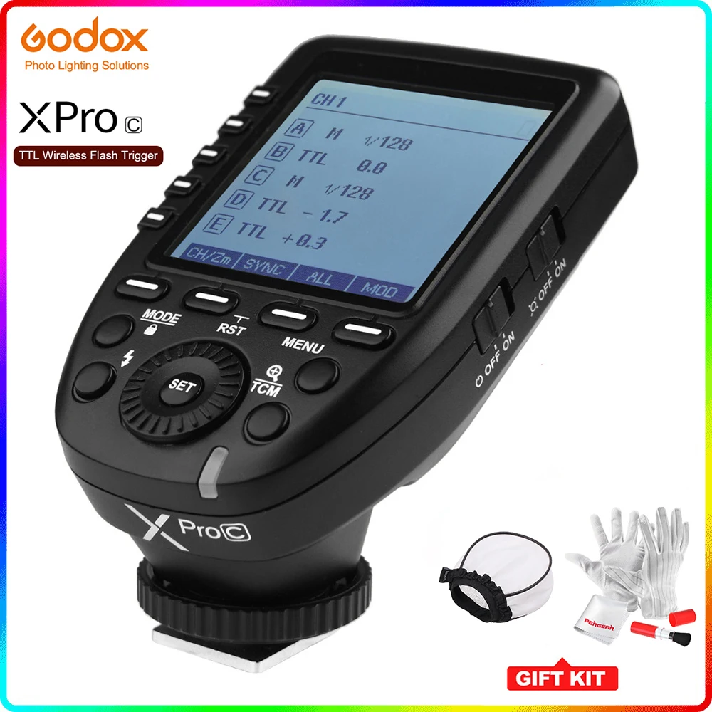 Передатчик триггера для вспышки Godox XPro-C с беспроводной системой X 2 4 ГГц HSS