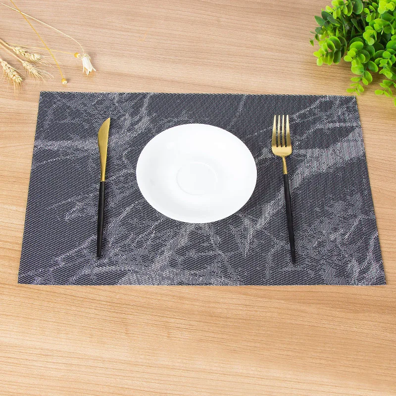 Woven Table pad Mat Non-slip Stain Heat Resistant Kitchen Dining Tablecloth Washable Home Decoration PVC Placemats 30x45cm | Дом и сад