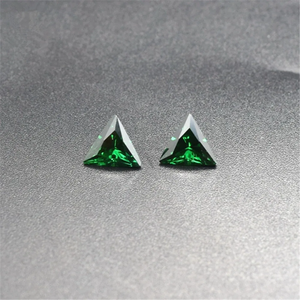 

Emerald Triangle Faceted Medium Green Emerald Gem Multiple Sizes to Choose GE45