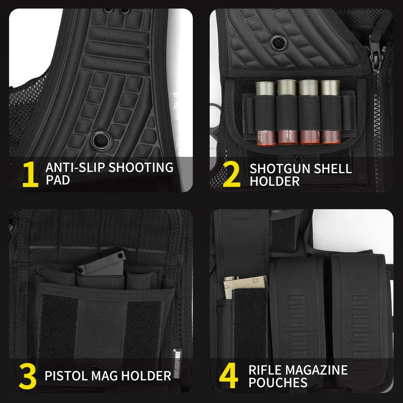 Модульный тактический жилет MGFLASHFORCE с лазерной огранкой облегченный модульный