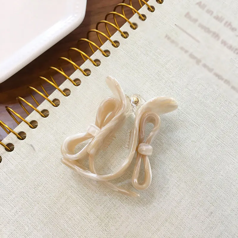 

New Fashion Korean Women Hair Clips Accessories Double-sided Bow Floral Hair Clip Geometric Acrylic Hairpin