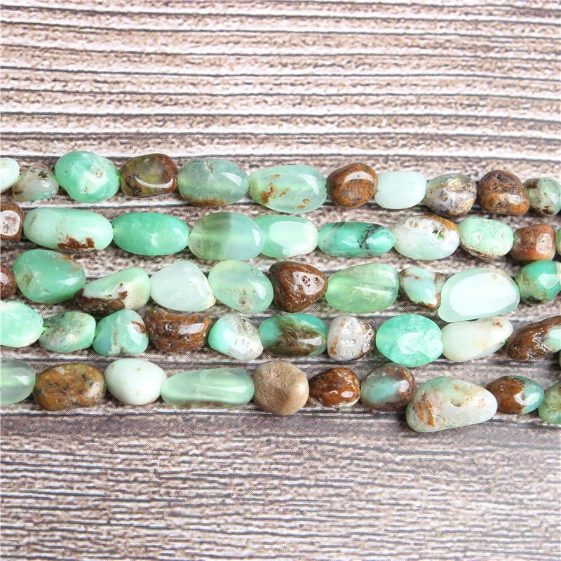 

Lan Li 6x8 8x10mm Natural irregular Australian jades loose beads smooth loose interval bead jewelry DIY Stone Bracelet Necklace