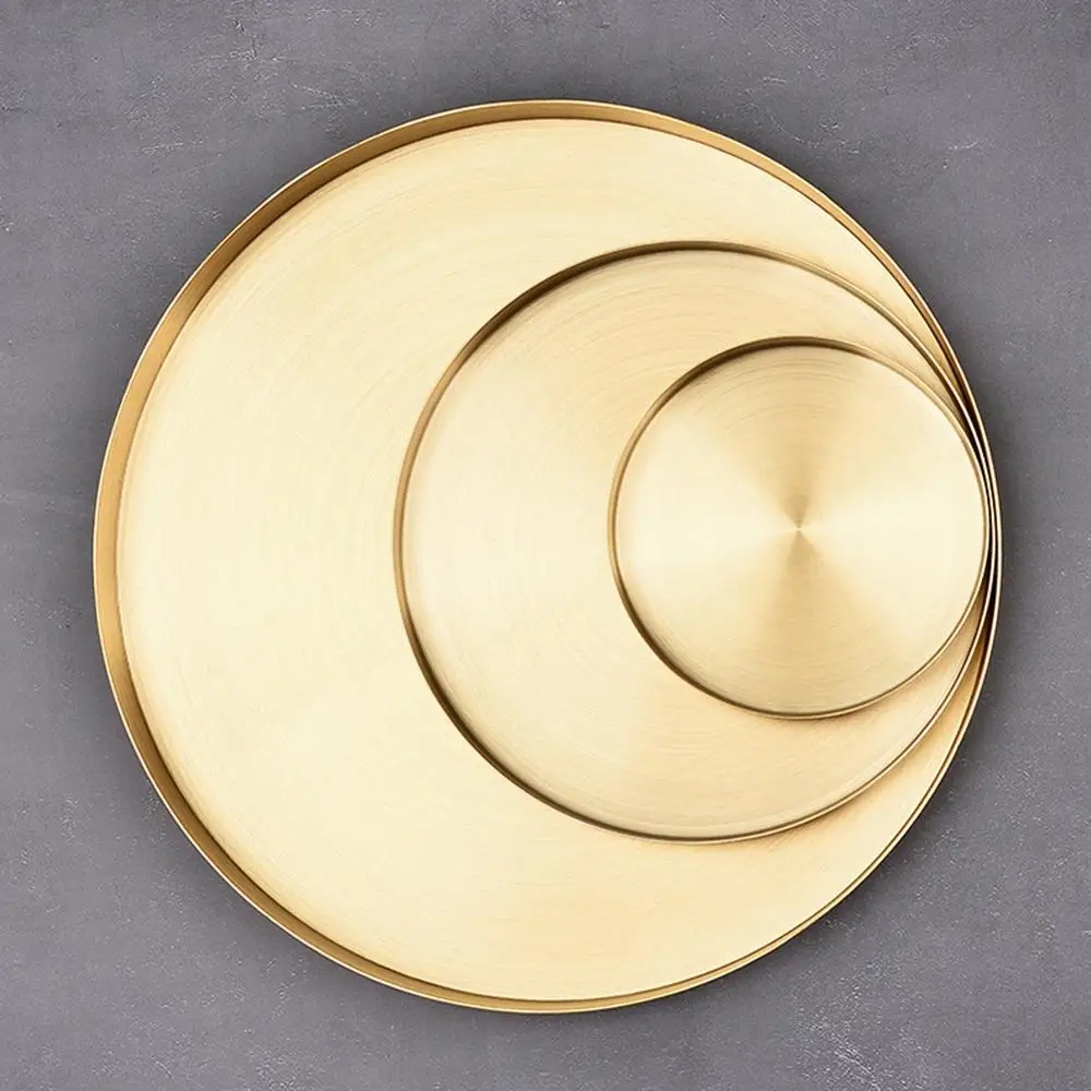 Поднос для хранения в скандинавском стиле ретро прямоугольный Золотой