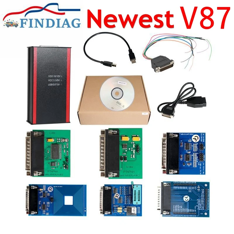 

Iprog+ Pro Programmer V87 Replace Carprog Complete Support IMMO + Mileage High Quality Adapter Iprog Reset Tool