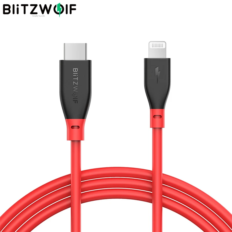 Кабель BlitzWolf Type C Lightning PD3.0 3 А для iPhone быстрая зарядка сертифицированный MFI 11 PRO