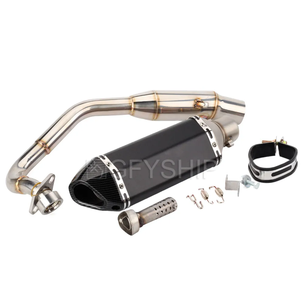 C Для Honda FORZA 300 250 FORZA FORZA 300 FORZA 250 FORZA300 NSS300 Escape Slip-on мотоциклетный глушитель с соединительной трубой - Цвет: C