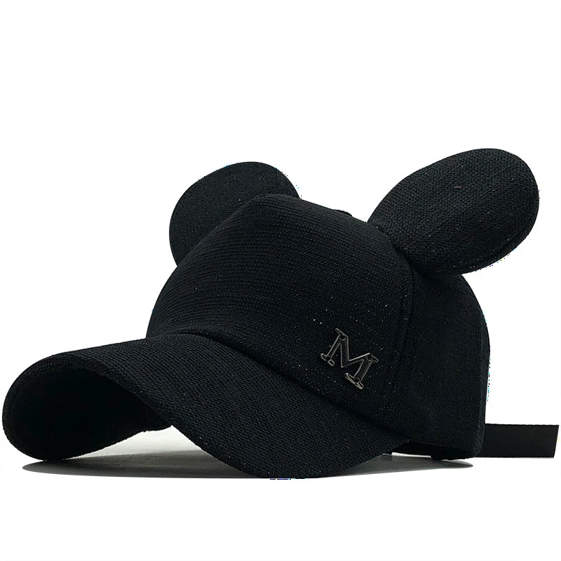 Бейсболка с милыми кошачьими ушками розовая стандартная бейсболка летние шапки