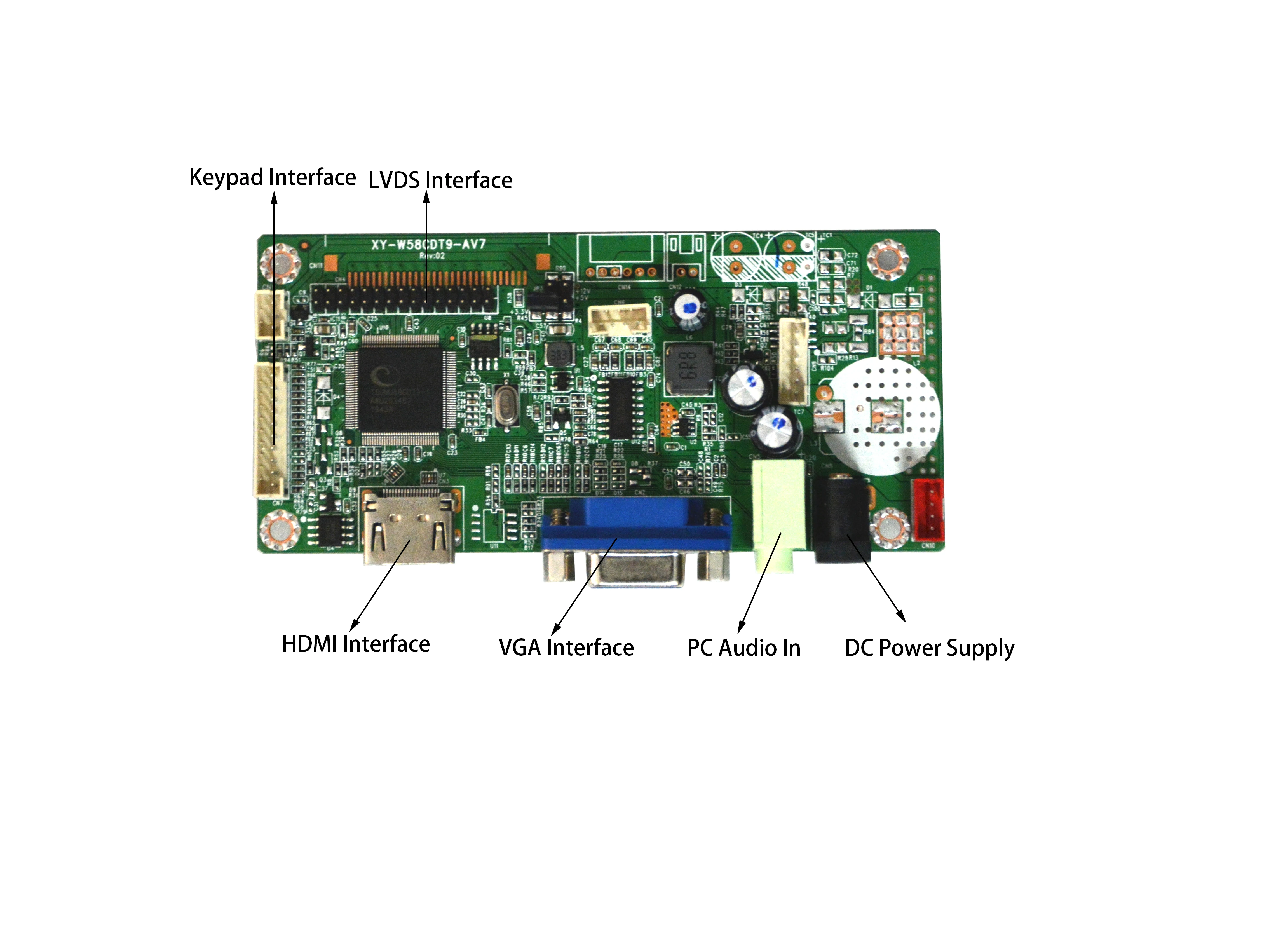 Бесплатная доставка A58C VGA LVDS HDMI совместим с фотографиями 15 4 дюйма светодиодный
