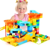 big size marble race run building block funnel slide figures blocks diy building bricks educational toys for children kids gift