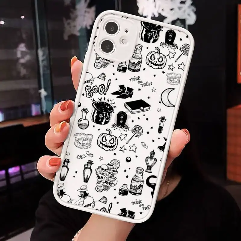 

Mysterious witch Pharmacy supplies Phone Case Matte Transparent for iPhone 7 8 11 12 s mini pro X XS XR MAX Plus cover funda