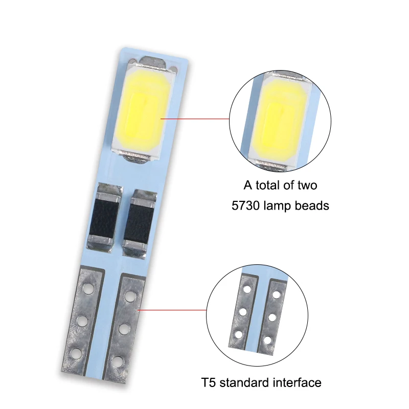 10X 5630smd t5 w3w w1.2w приборная панель прибора автомобиля светодиодный светильник Авто